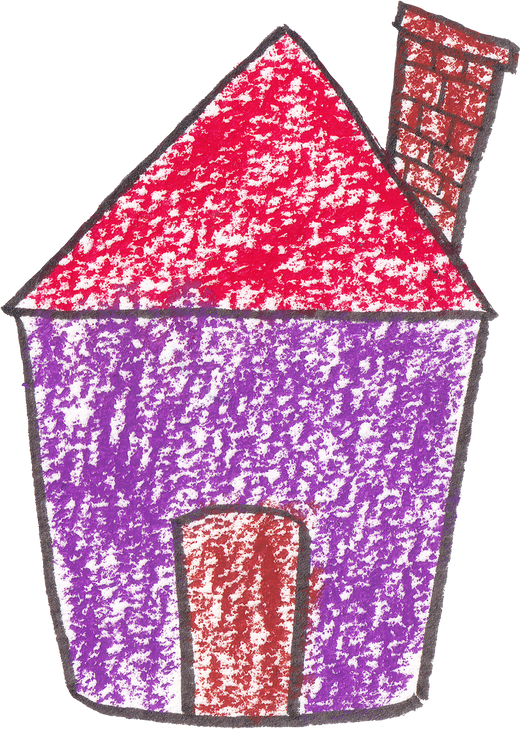 house oil pastel